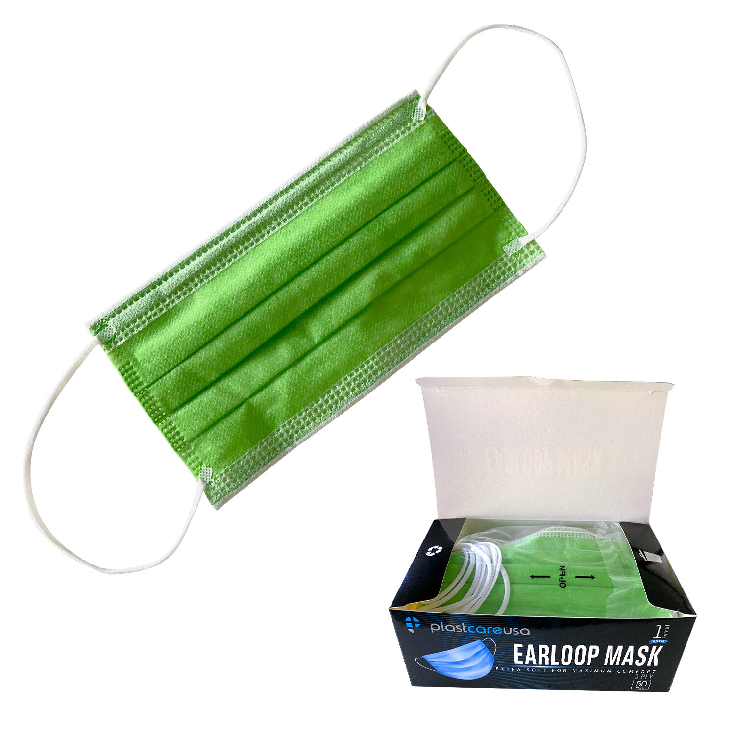 ASTM Ear Loop Disposable Medical Face Masks (Choose Your Qty, Color & Level)