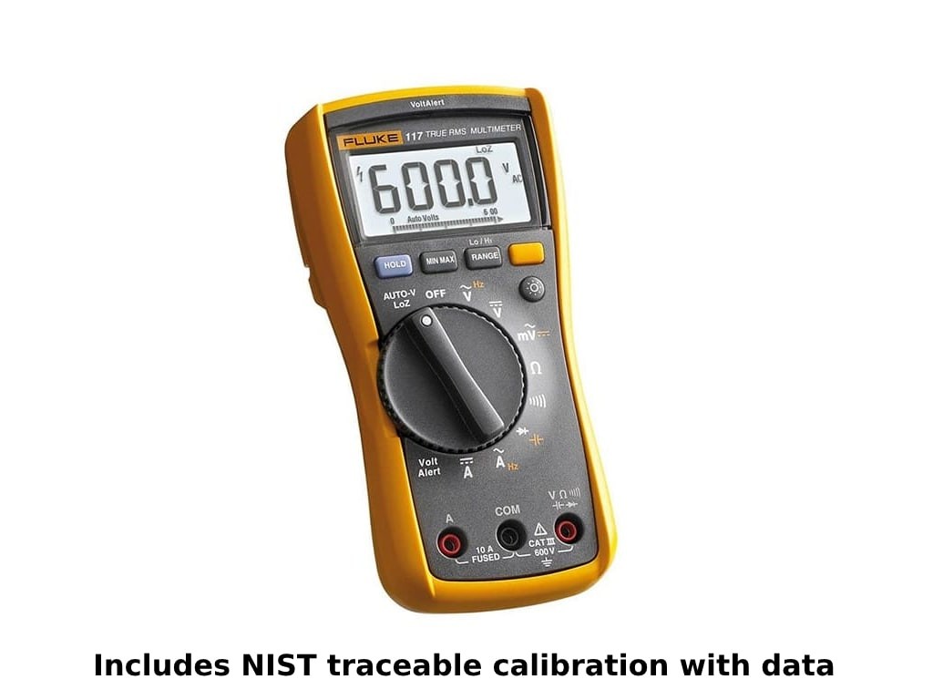 Fluke 117 CAL – Electricians Multimeter (Includes NIST Traceable Calibration
