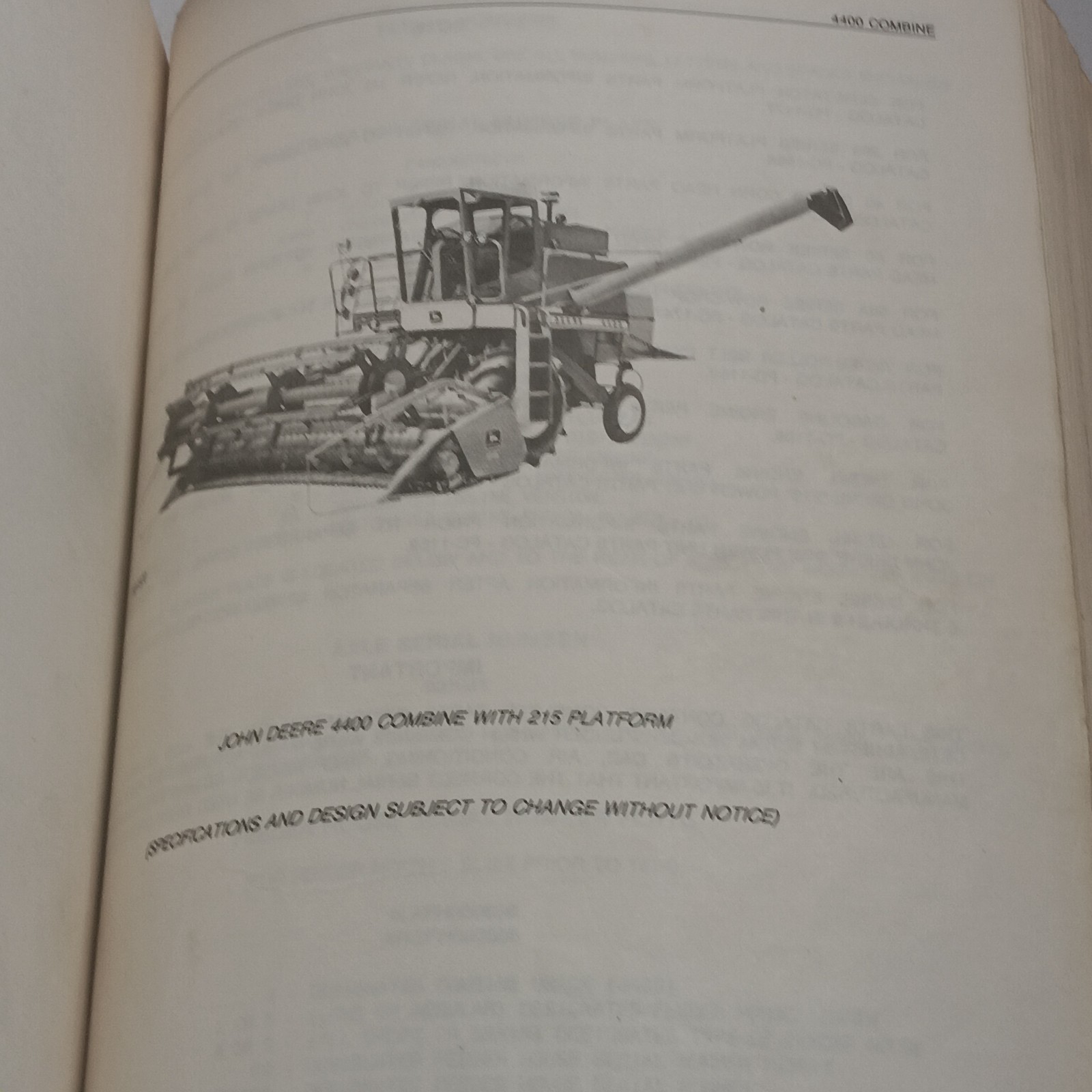 Genuine John Deere 4400 3300 ABI-101 PC1177 Combine 4 books in 1 Binder PC-1164