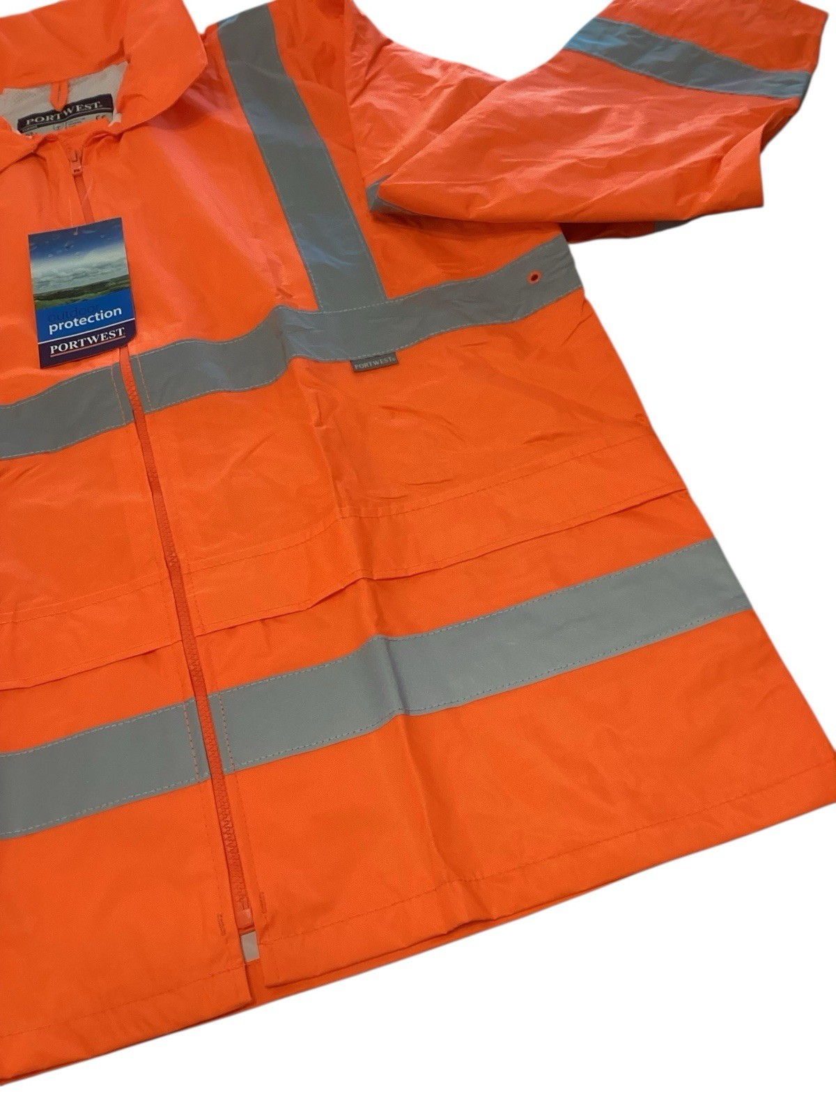 Portwest UH440 Mens Waterproof Hi Vis Rain Jacket Reflective Safety NEW WITH TAG
