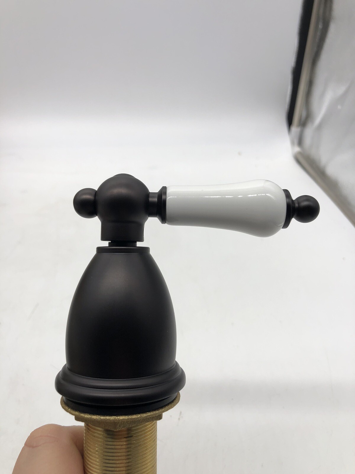 Kingston Brass KB1975PL Heritage Widespread Lavatory Faucet with Porcelain Lever