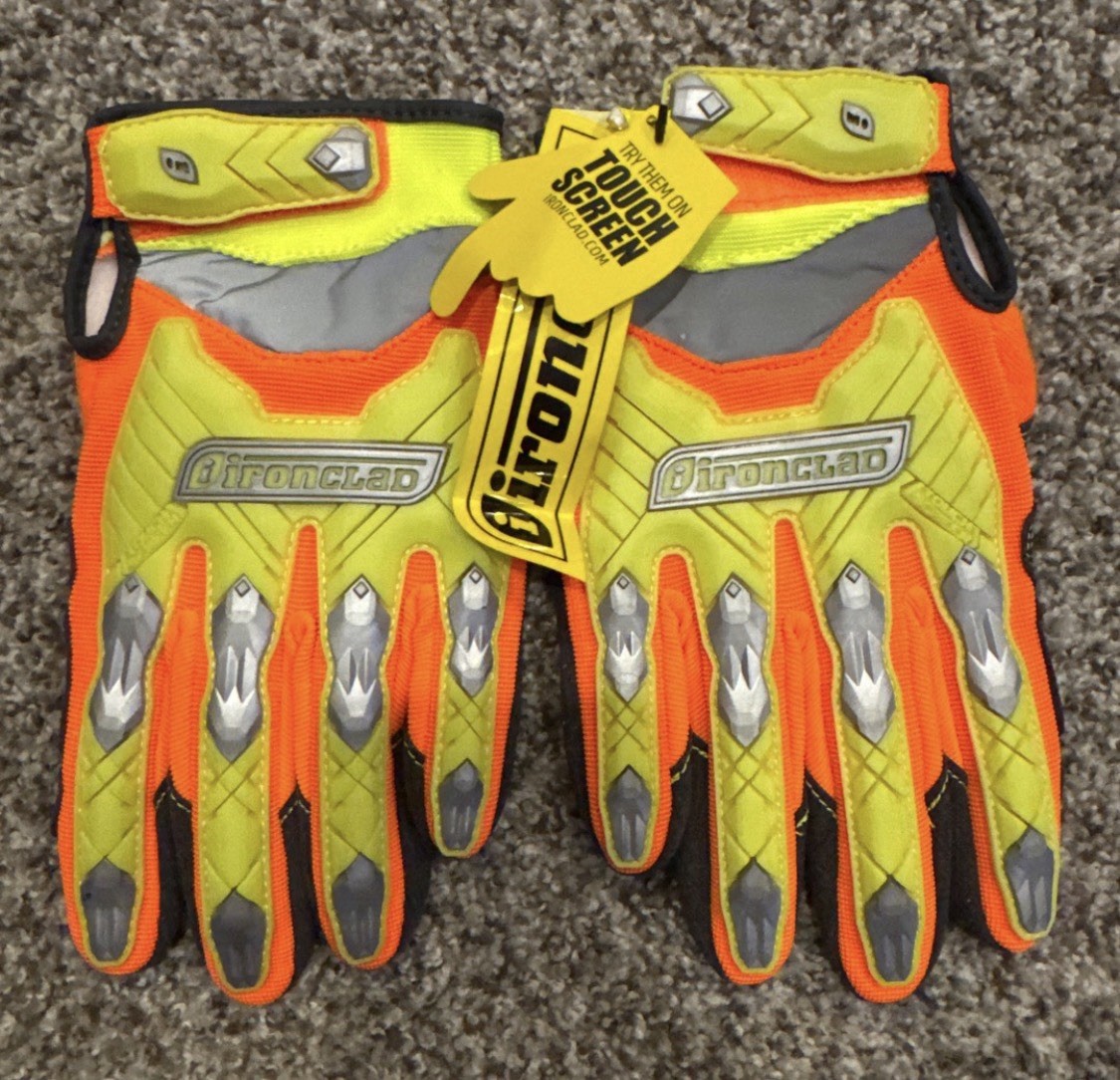 Ironclad Command Impact Work Gloves Resistant Touch Screen Size Large. NEW