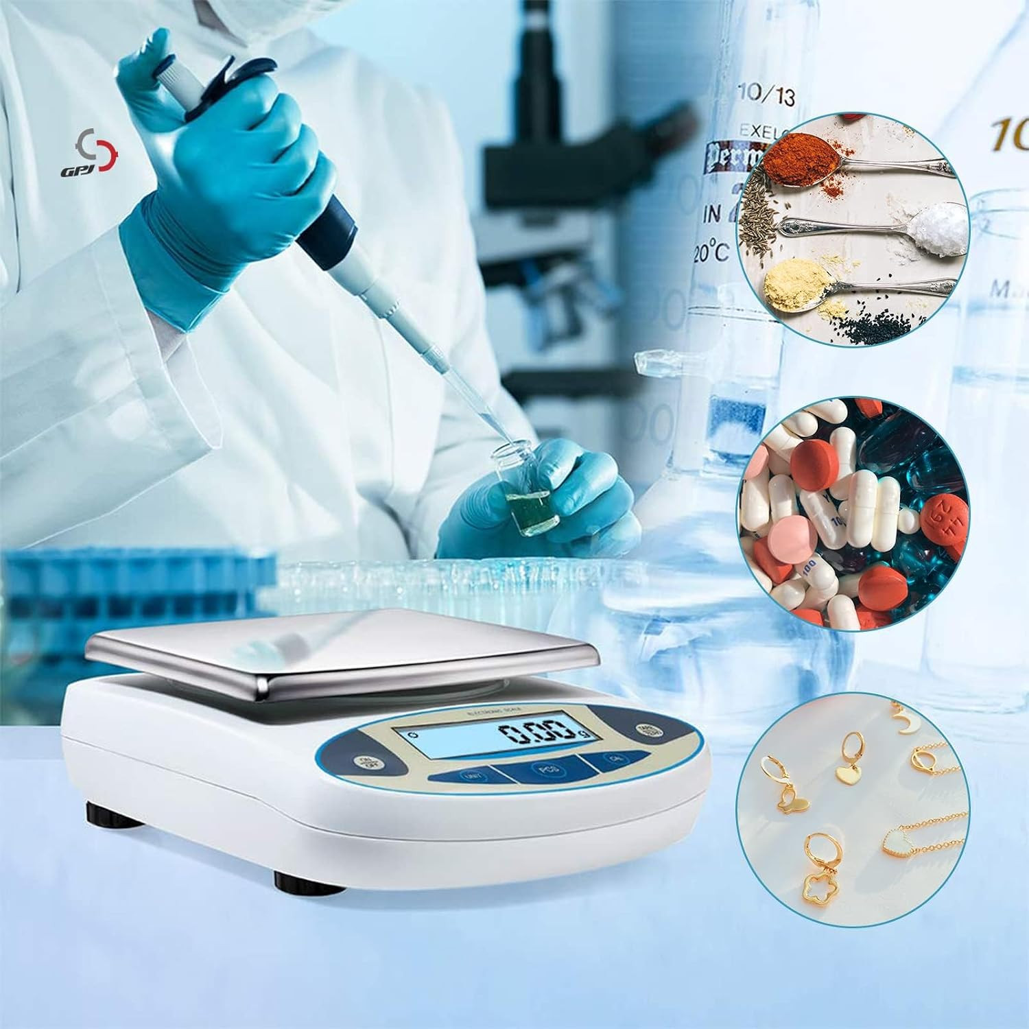 Lab Scale 6000G X 0.01G Accuracy 0.01 High Precision Electronic Analytical Ba…