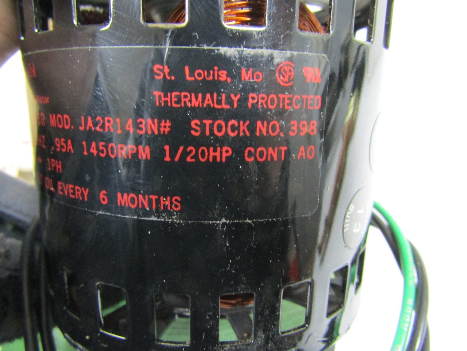 🔥NEW # 398 MAGNETEK 1/20 HP HVAC MOTOR 1Ø 208-230 VAC 1450 RPM CCWSE JA2R143N