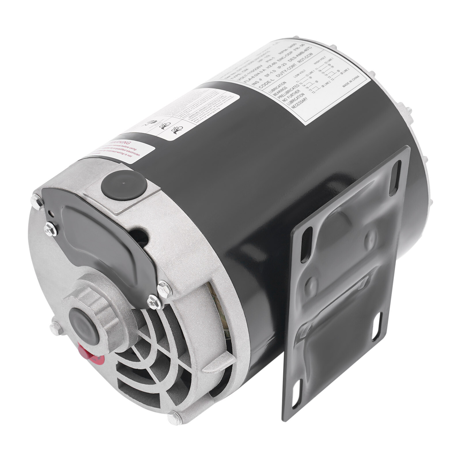 1/2HP Electric Motor 3450RPM General Purpose Single Phase Motor 115V/230V 104℉