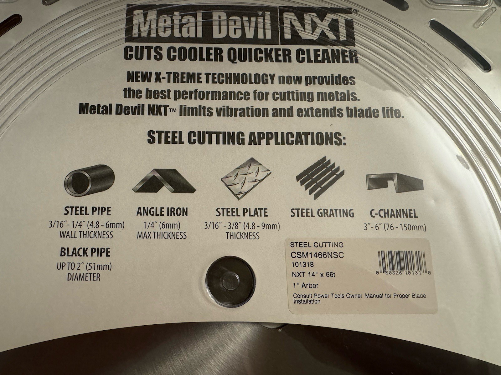 MK Morse 101318 Metal Devil NXT Steel Circular Saw Blade 14-inch 66 Teeth NEW