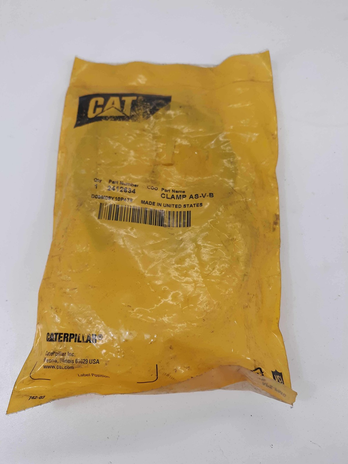 Caterpillar 2412634 Clamp AS-V-B