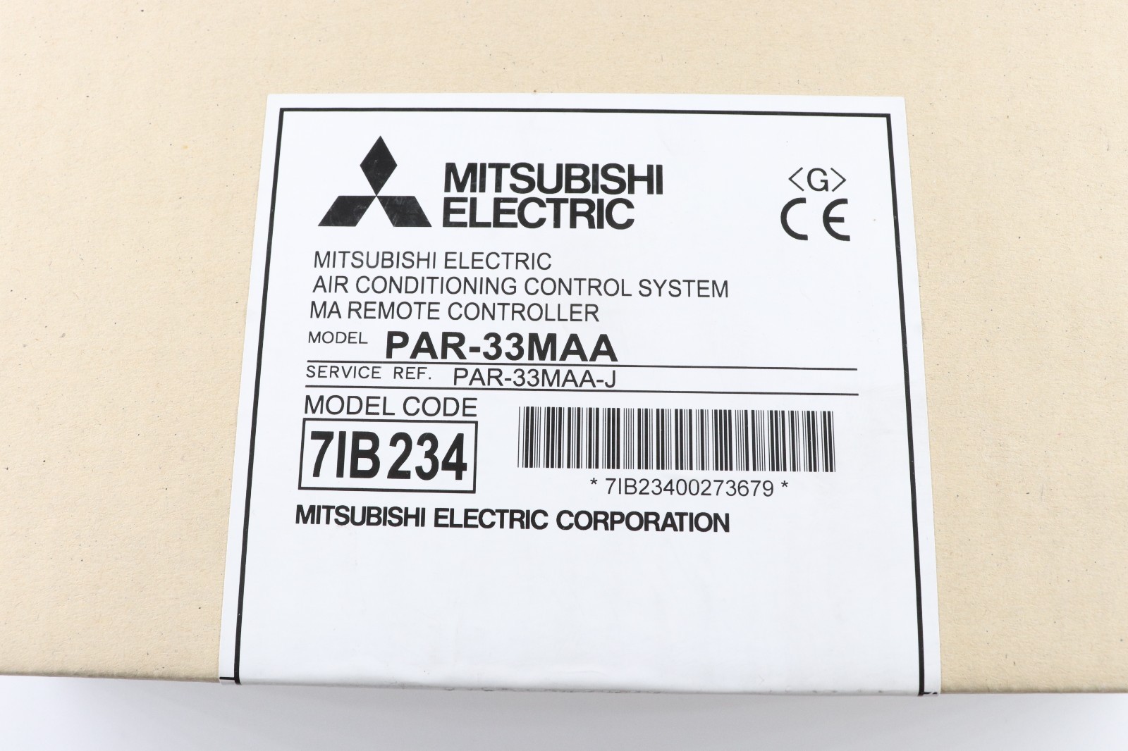 MITSUBISHI ELECTRIC PAR-33MAA AIR CONDITIONING CONTROL SYSTEM, REMOTE CONTROLLER