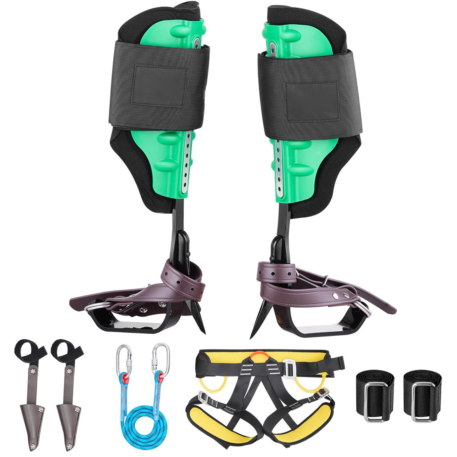 Uimoso Tree Climbing Spikes Set Climbing Spurs Alloy Steel Safety Rope Hareness