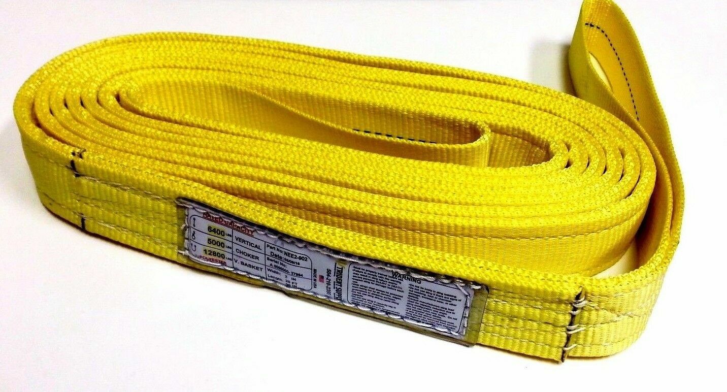 All Purpose – 2″ Wide 2-Ply Tow & Recovery Straps / Lifting Slings / Tie-Downs
