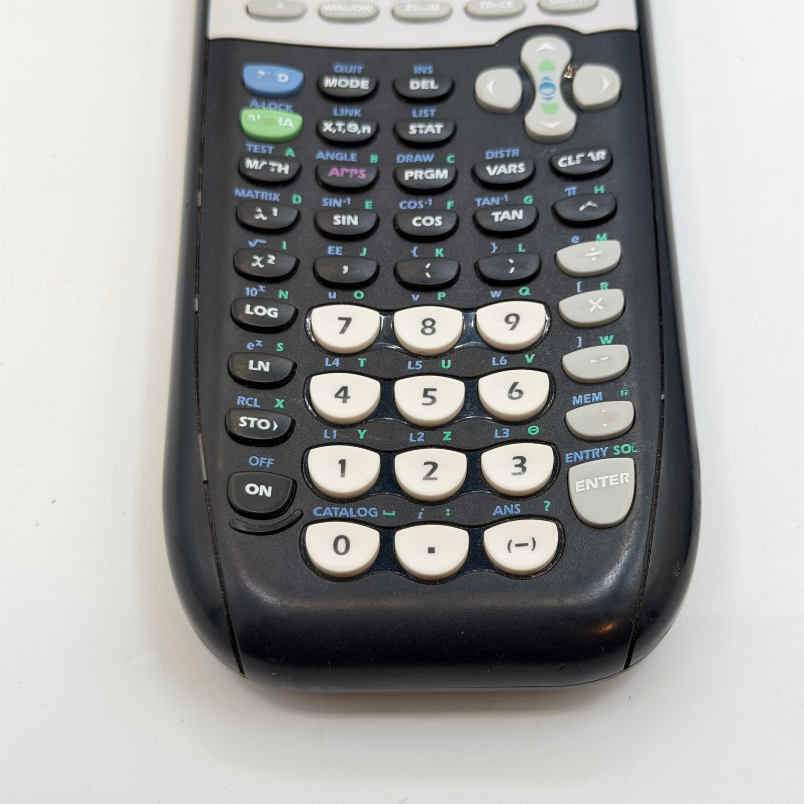 Texas Instruments TI-84 Plus Graphing Calculator Black Silver with Cover TESTED