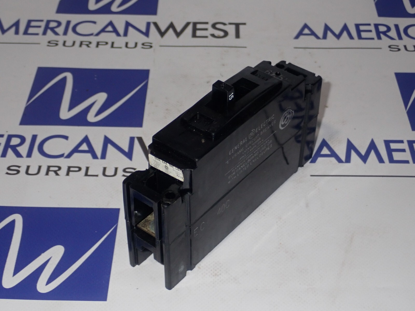 NEW in box Old Stock GE TE111015WL 1 pole 15 amp 125V AC or DC E100 Breaker