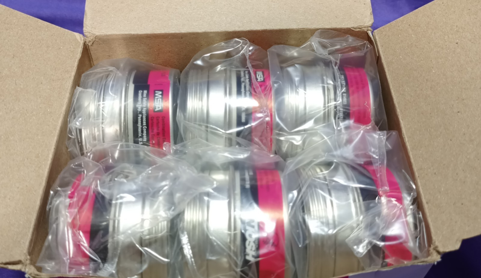 Lot Of 6 MSA GMA-P100 Combination Cartridges