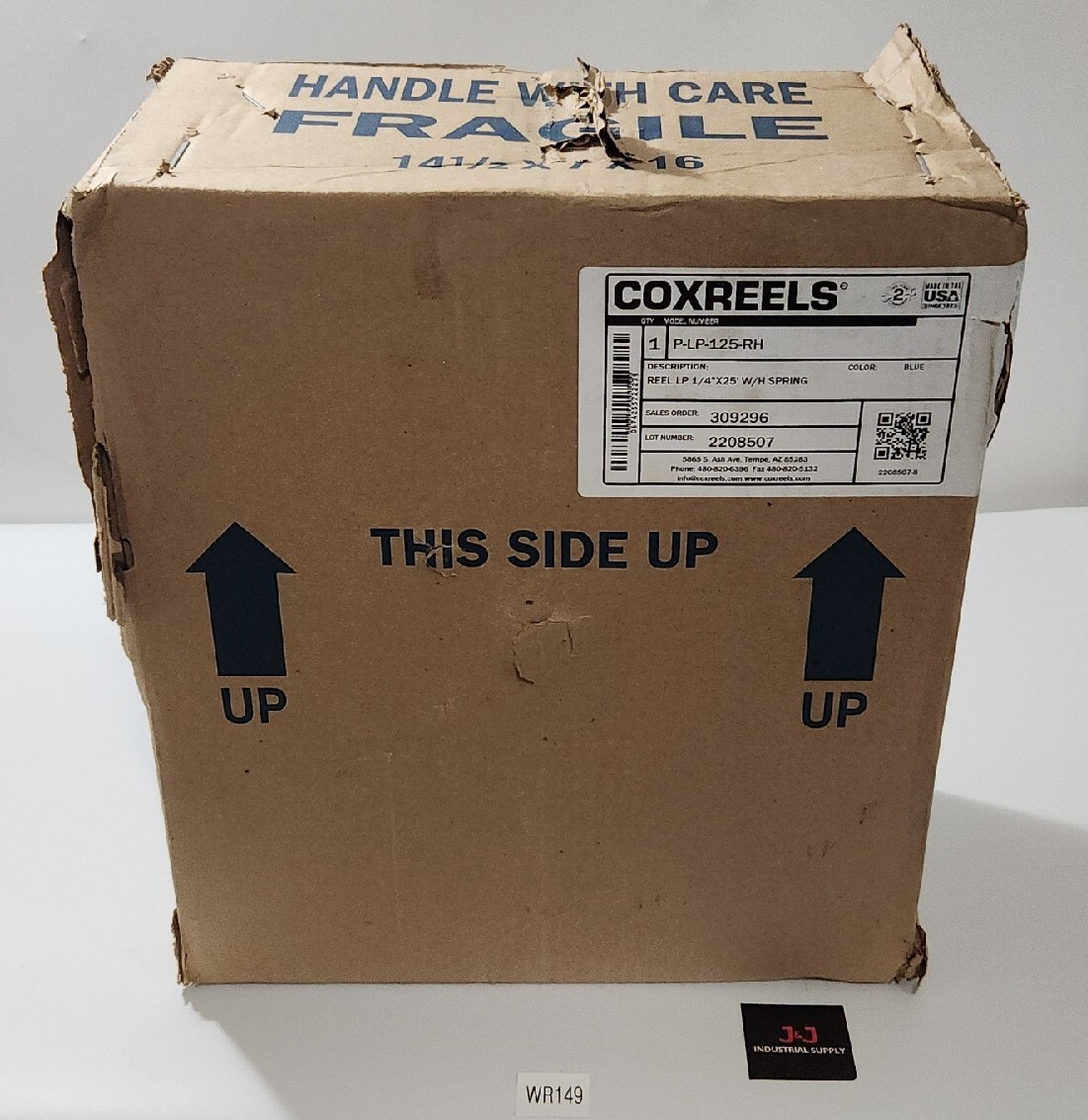 *NEW* Coxreels 1/4″ x 25ft Spring Driven Hose Reel P-LP-125-RH w/ Hose +Warranty