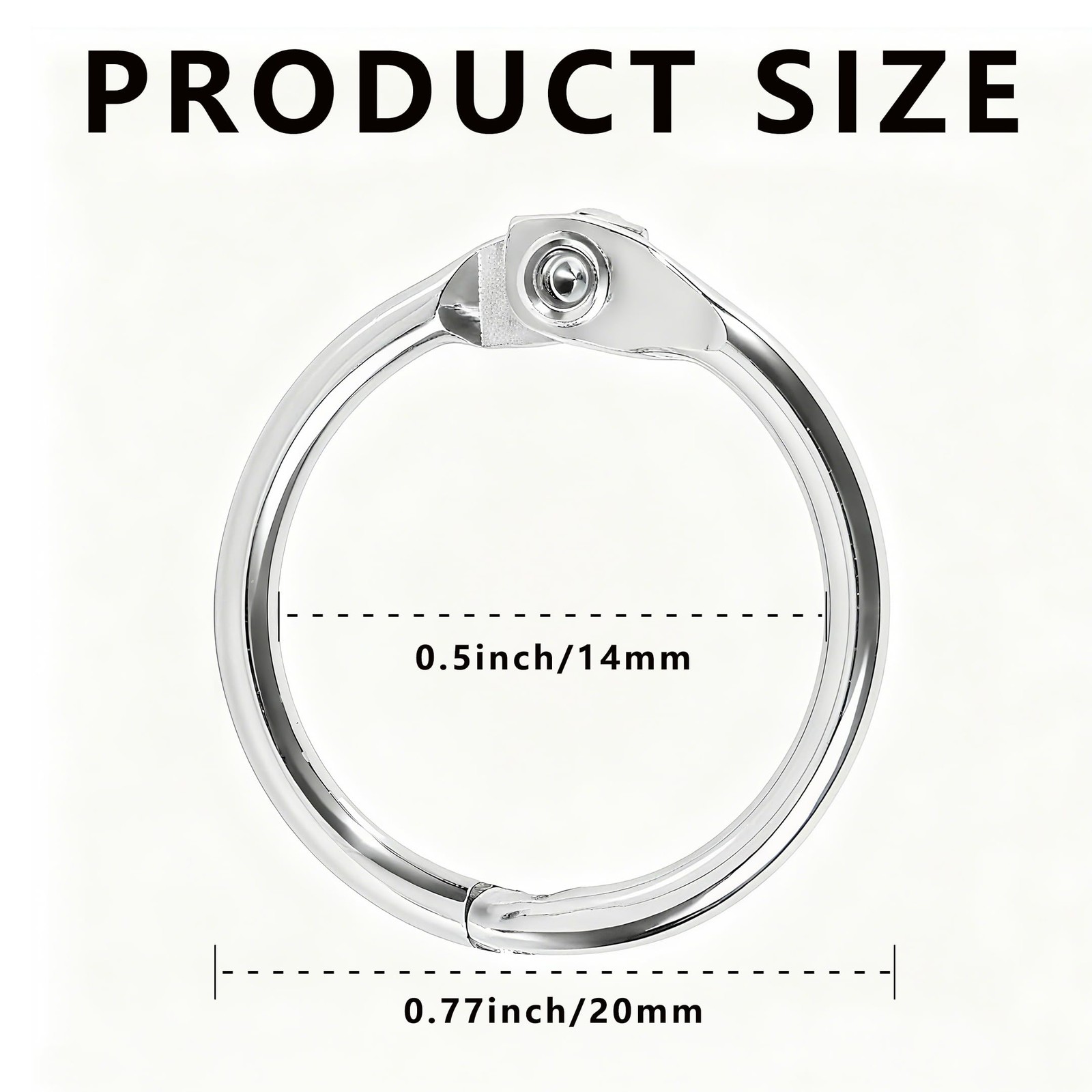 Small Binder Rings 1/2 inch 50 Pcs Mini Book Key 50PCS, Silver