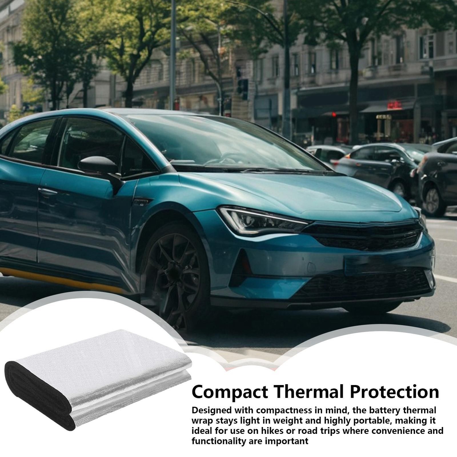 Car Battery Insulation Cover 40.16×7.09inch Fireproof Mat Insulation Wrap Shield
