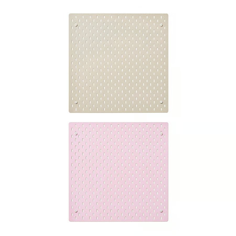 IKEA SKÅDIS Pegboard Pink/Beige 22×22″ Wall Organizer 406.071.48-NEW