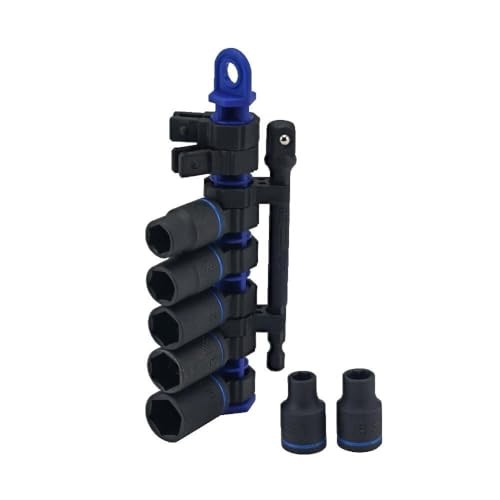 Wiha 72094 8-Piece 3/8″ Drive Metric Impact Socket Set