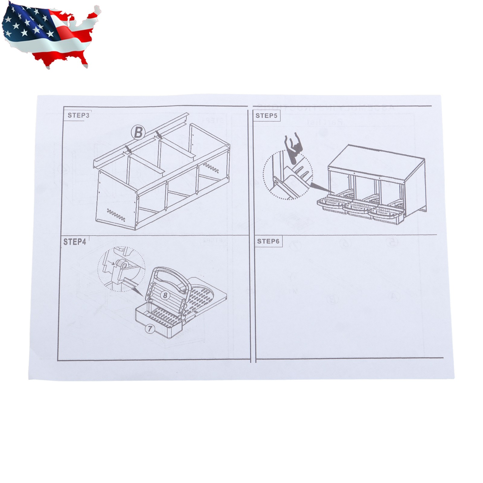 Metal Chicken Nesting Boxes Laying Eggs Chicken Coop Hen Nest Box 3 Hole