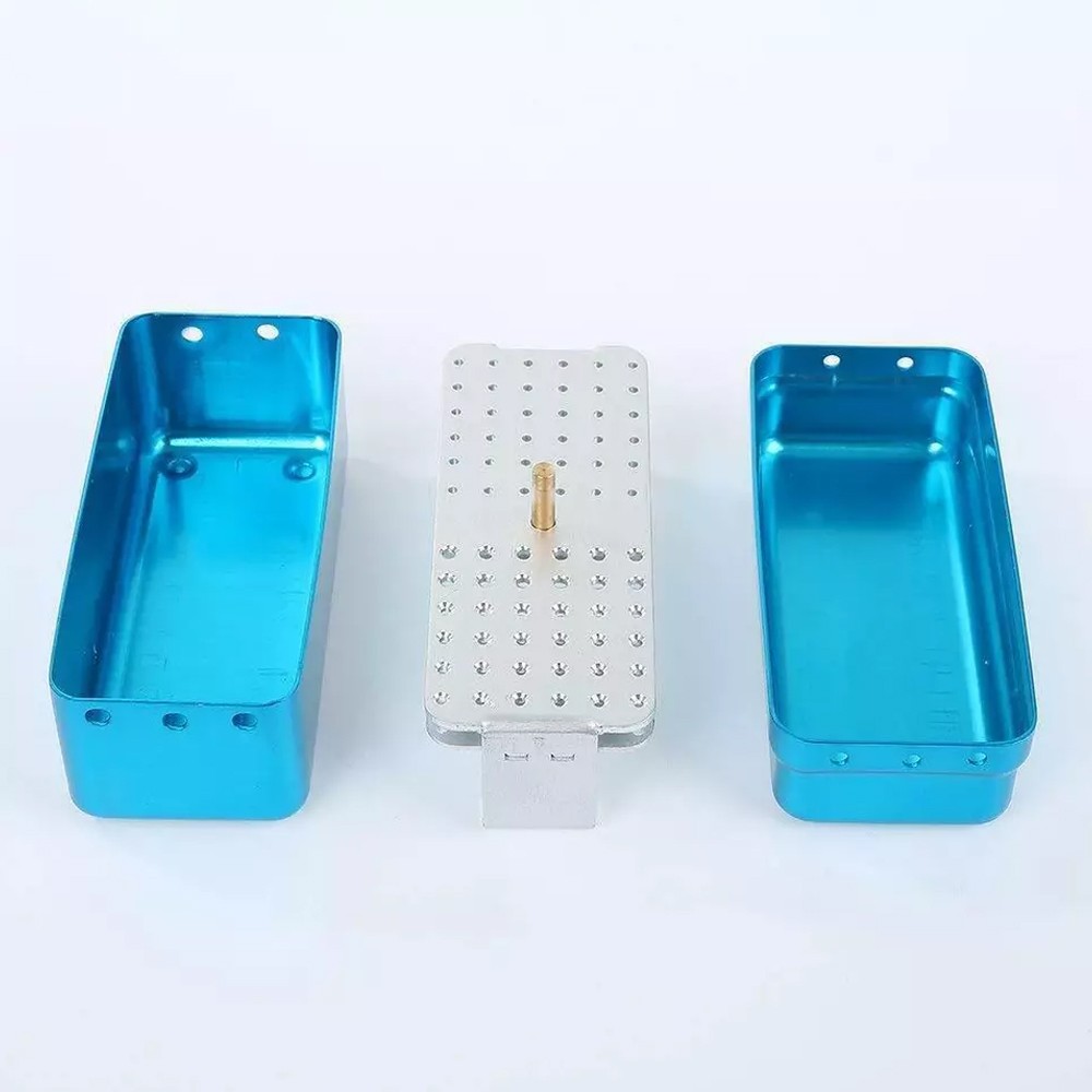 1~4PCS 72 Holes Dental FG Bur Endo File Holder Stand Autoclave Disinfection Case