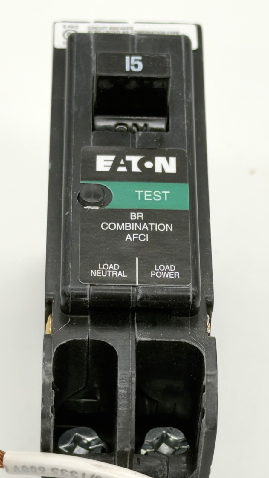 EATON BRN115AF 15A 1-POLE AFCI BREAKER TYPE BR PLUG-IN ARC FAULT UL NEW