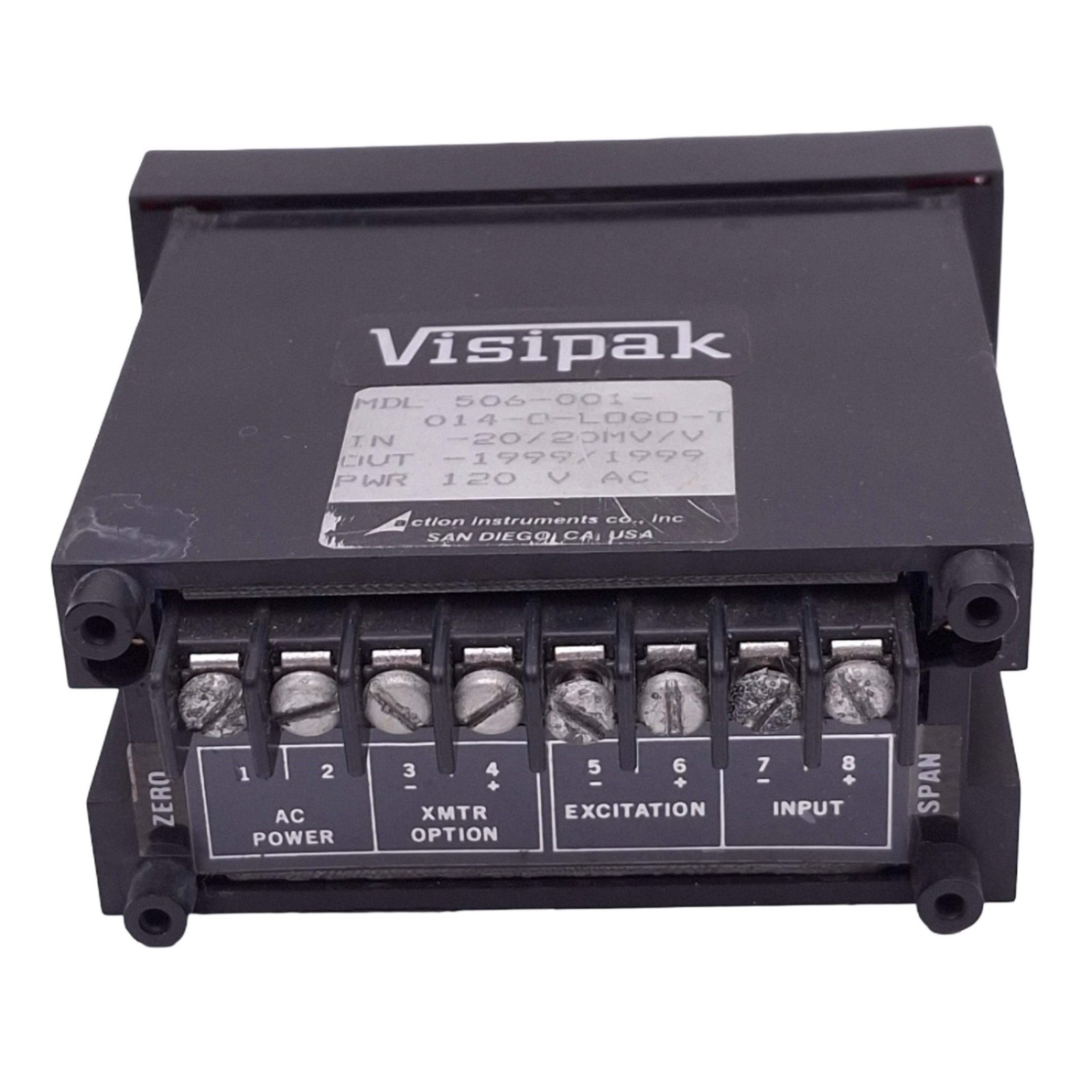 Action Instruments 506-001-014-0-LOGO-T Visipak Panel Meter, -20/20mV/V