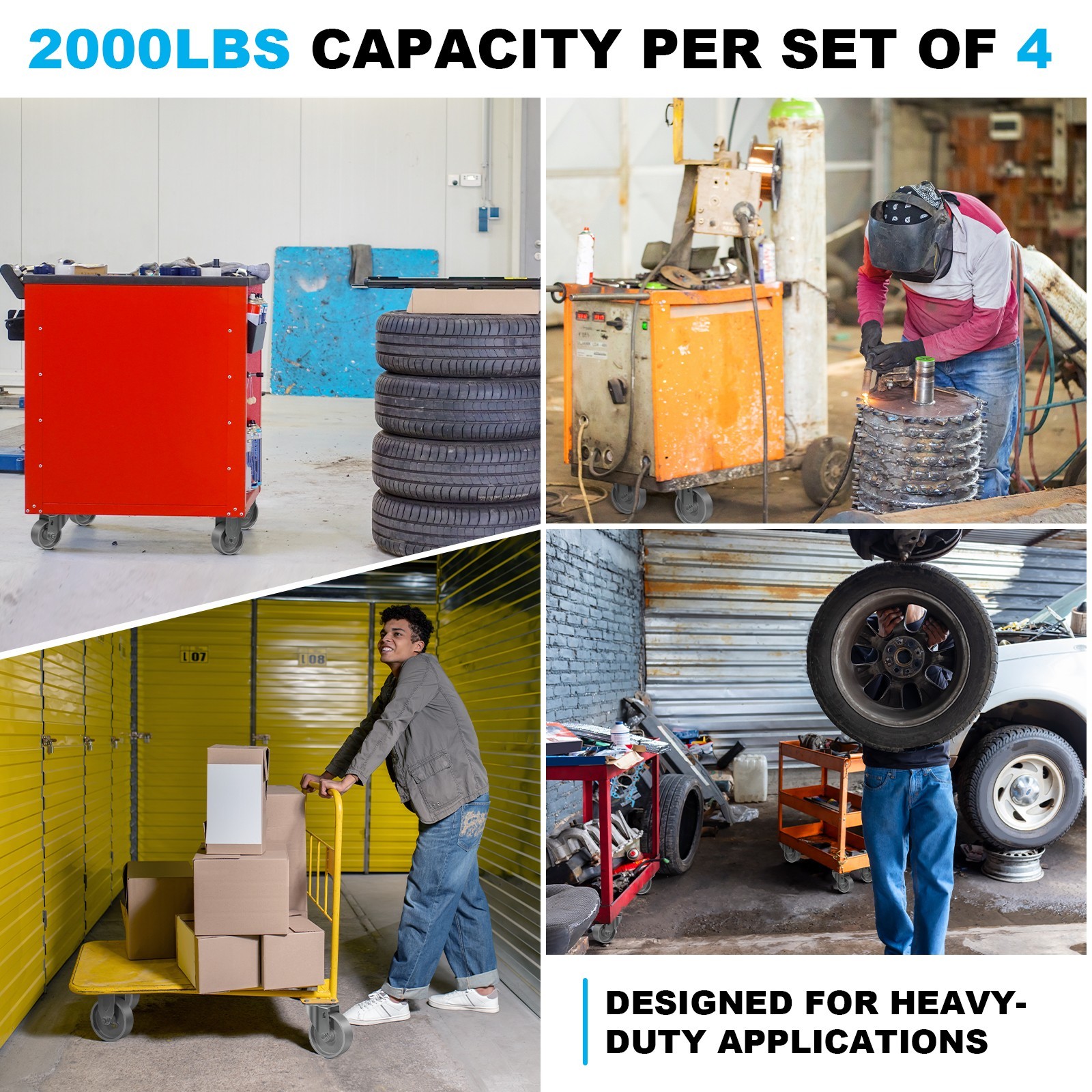 5 inch Industrial Casters- Semi Steel Cast Iron Swivel CastersCapacity500-2000LB