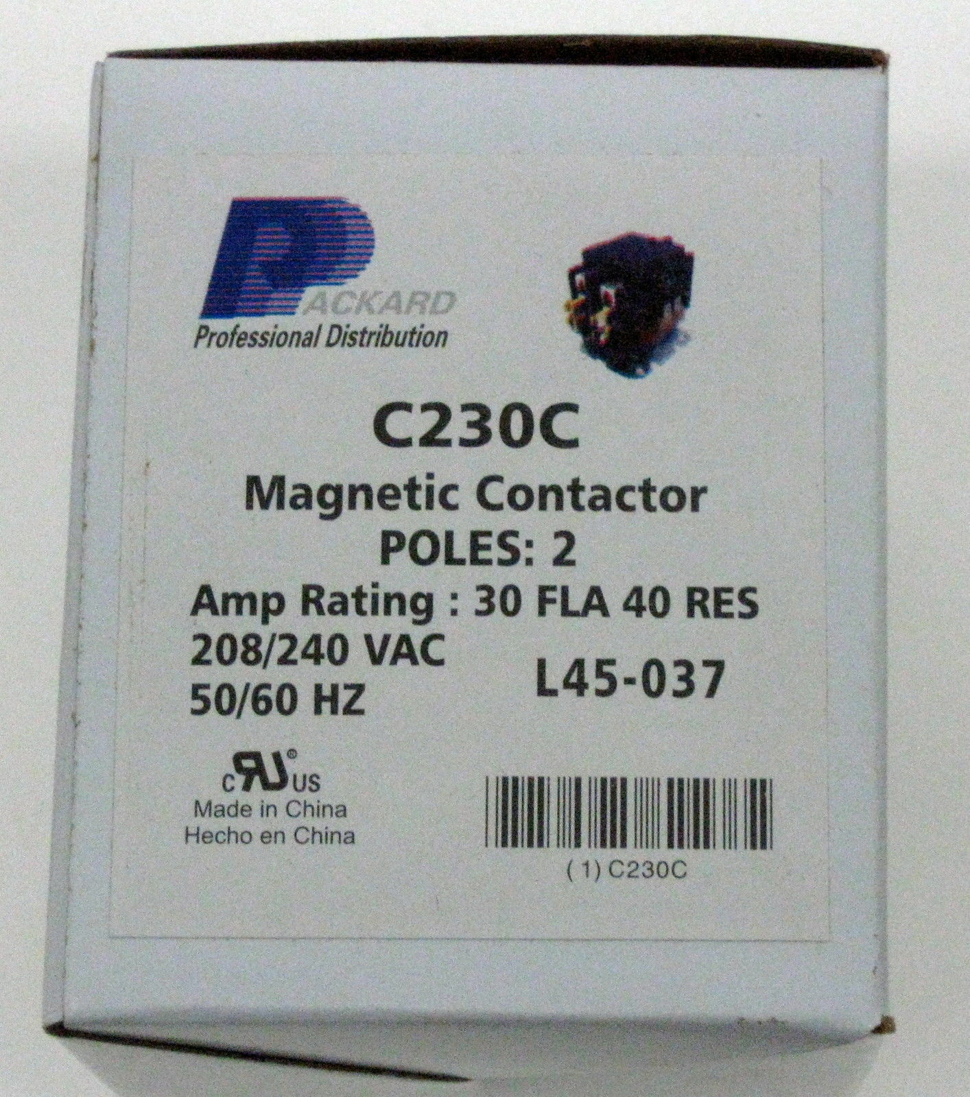 C230C Double two 2 Pole 30 Amps 208 230 240 Volts A/C Contactor