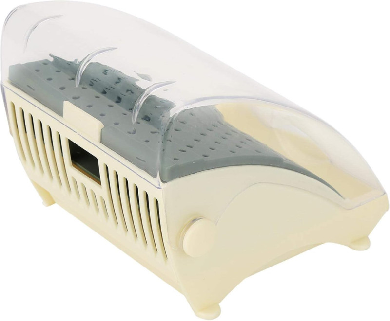 142 Holes Dental Bur Holder Disinfection Box, Bur Block Organizer with Cover,Den