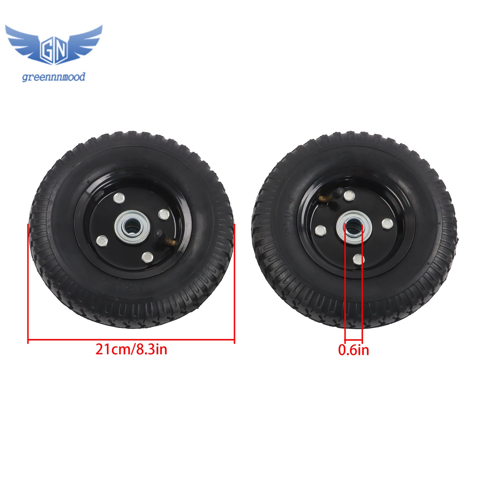 All Terrain Wheel Kit, Fits iQ3500 Generator, Solid Never Flat Tires Black