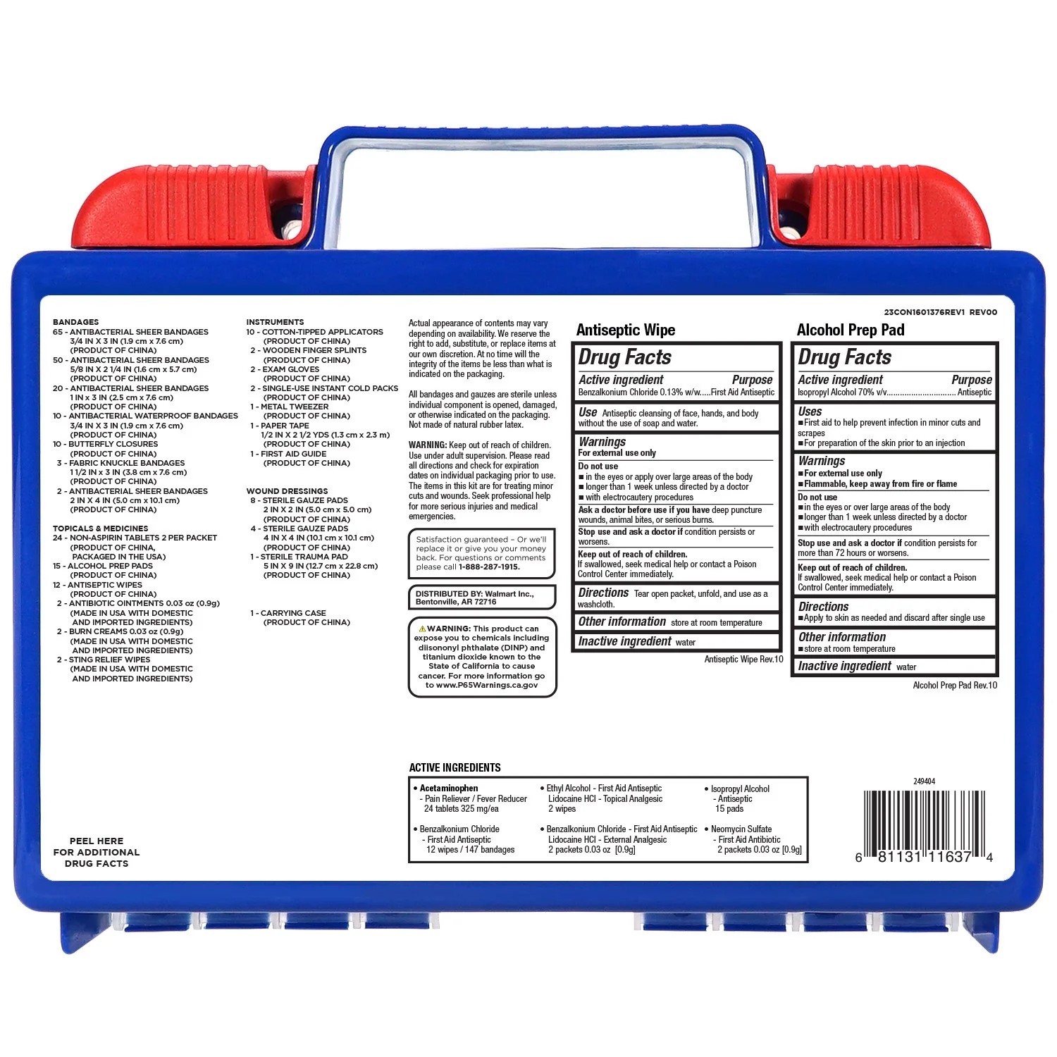 Johnson & Johnson Brand New Portable Compact First Aid Kit, 160 pc Exp 12/26