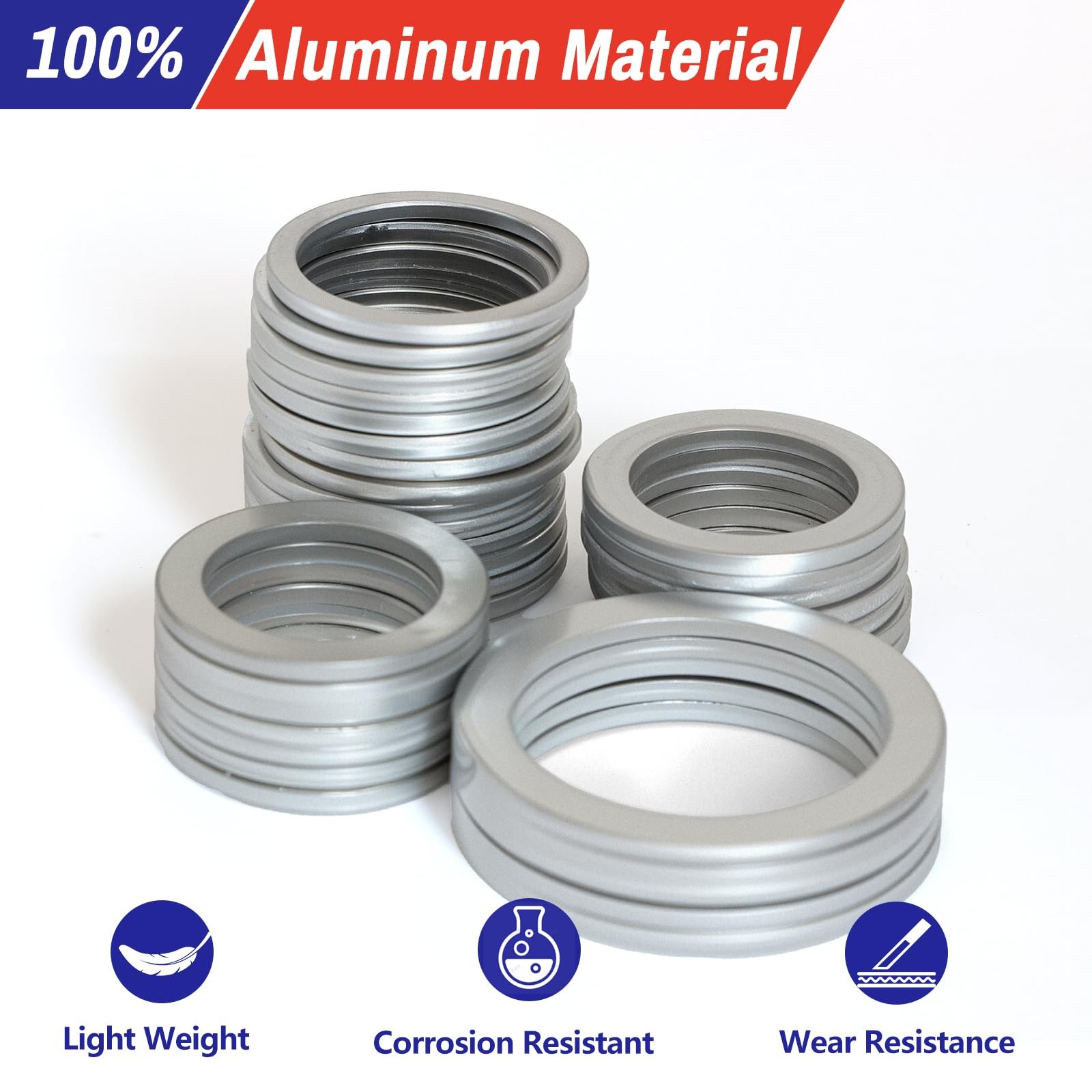 600 Pcs Aluminum Crush Washer Assortment Kit – 18 Sizes Oil Drain Plug Gasket