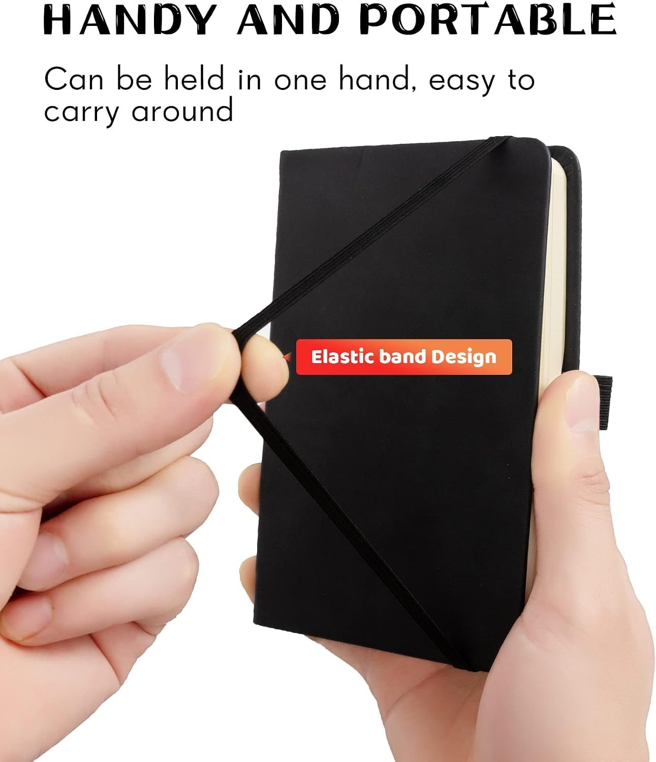 Minimalist Black Leather Journals – 4×5.7 inches, Soft Cover, 200 Pages Combined