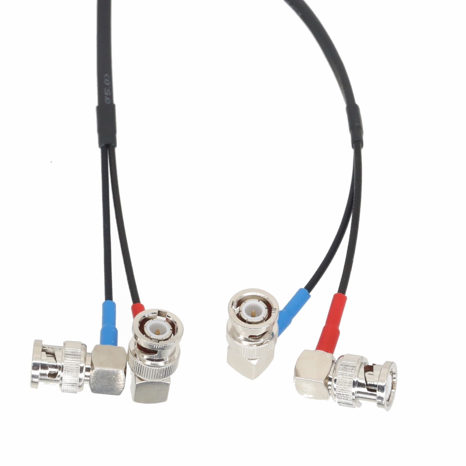 Dual BNC Both 90-Angle Signal Cable 10~50FT For Portable Ultrasonic Flow Meter