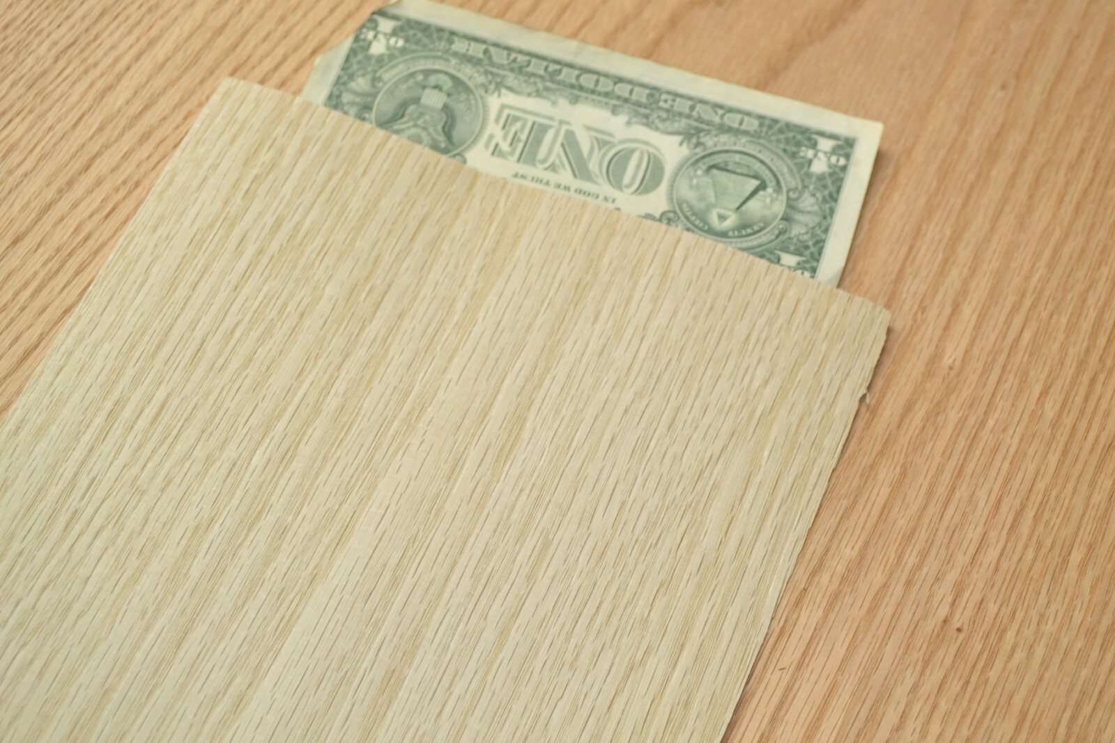 Bleached Red Oak Wood Veneer Sheet 7 x 19 inches 1/42nd thick L2308-05
