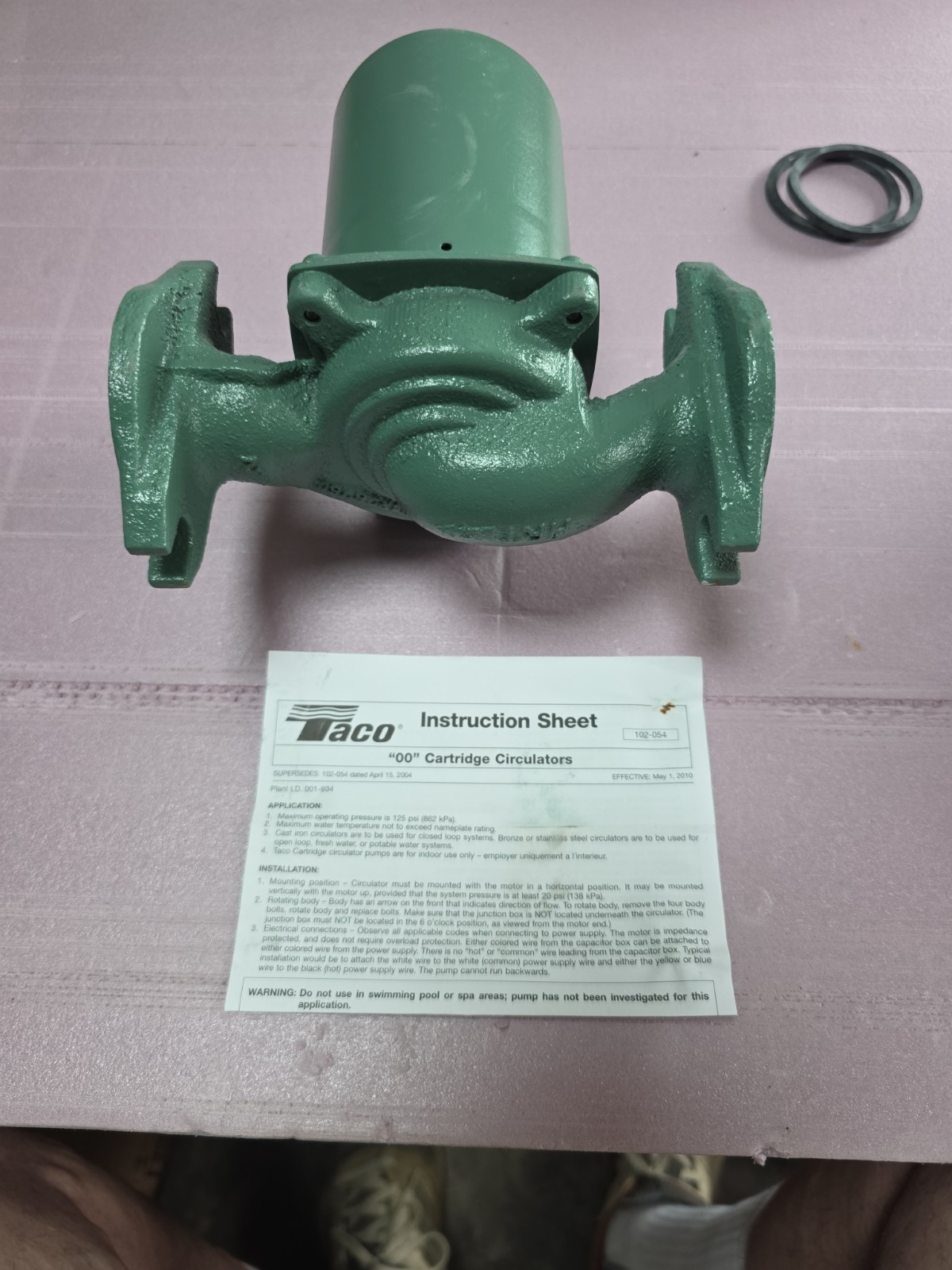NEW GENUINE TACO 007-F7 CARTRIDGE CIRCULATOR 1/25 HP 115 V