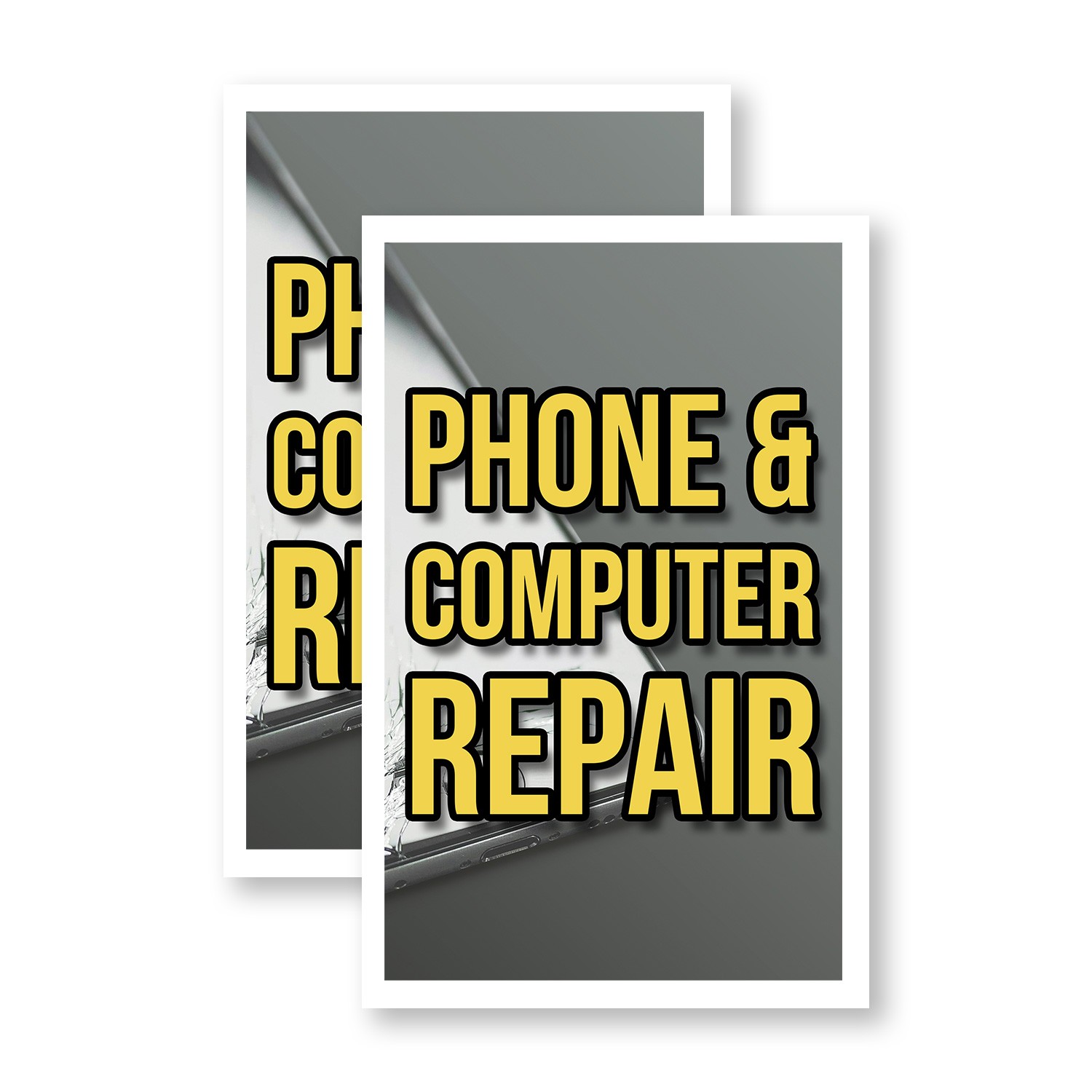 Phone and Computer Repair Heavy Duty A-Frame Sidewalk Sign Pro Service Fast