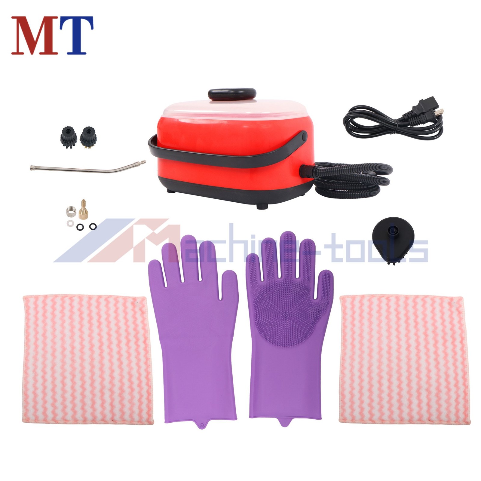 Adjustable Steam Cleaner 2500W Portable for Concrete Stains&Graffiti CleaningRed