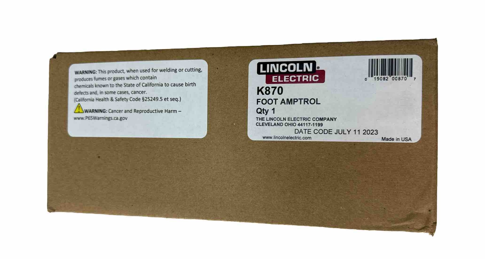 Lincoln Electric K870 Foot Amptrol, 6 Pin. WELDING AMPTROL. 25FT (7.6M).