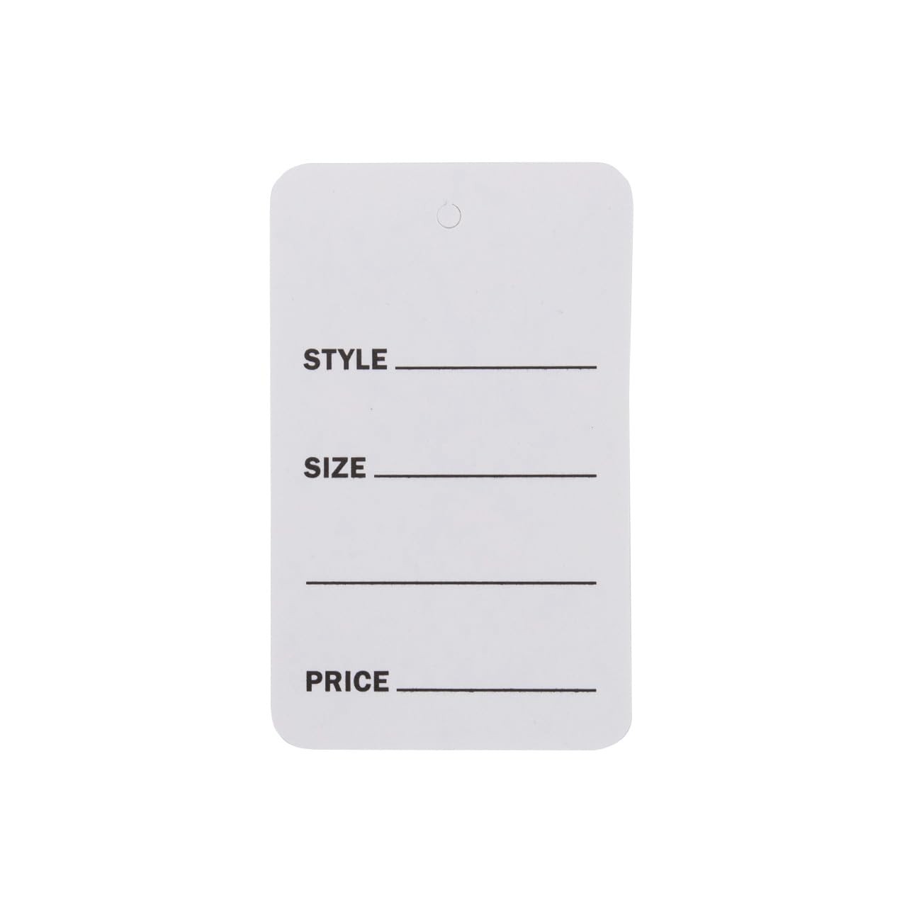 SSWBasics Large Unstrung White Non-Perforated 1 3/4â W x 2 7/8â H,