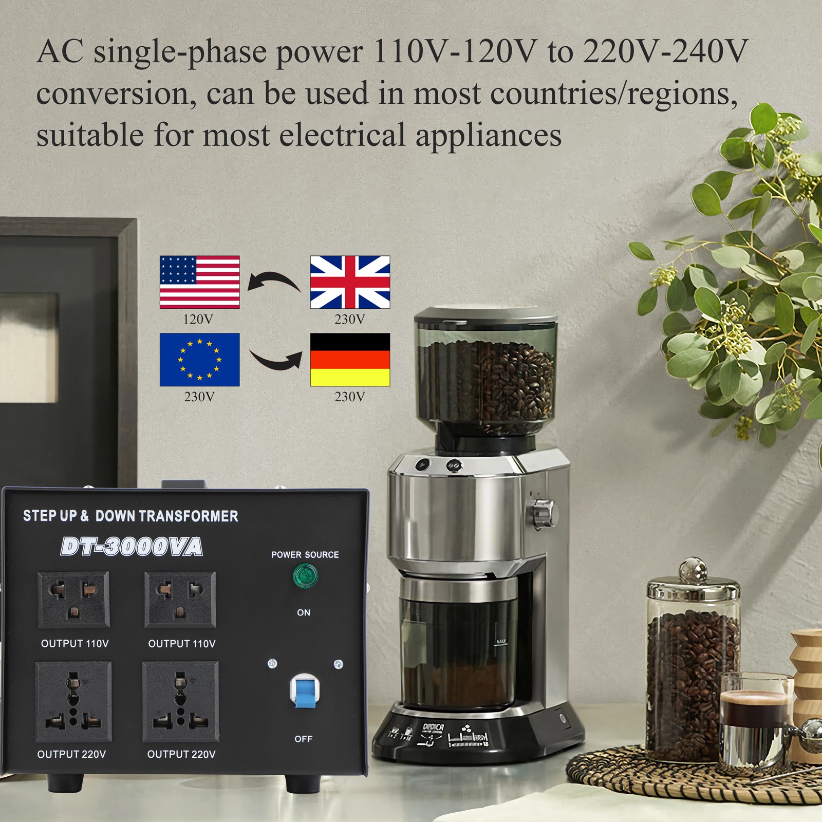 Voltage Transformer AC 110V to 220V OR AC 220V to 110V Step Up & Step Down 500W