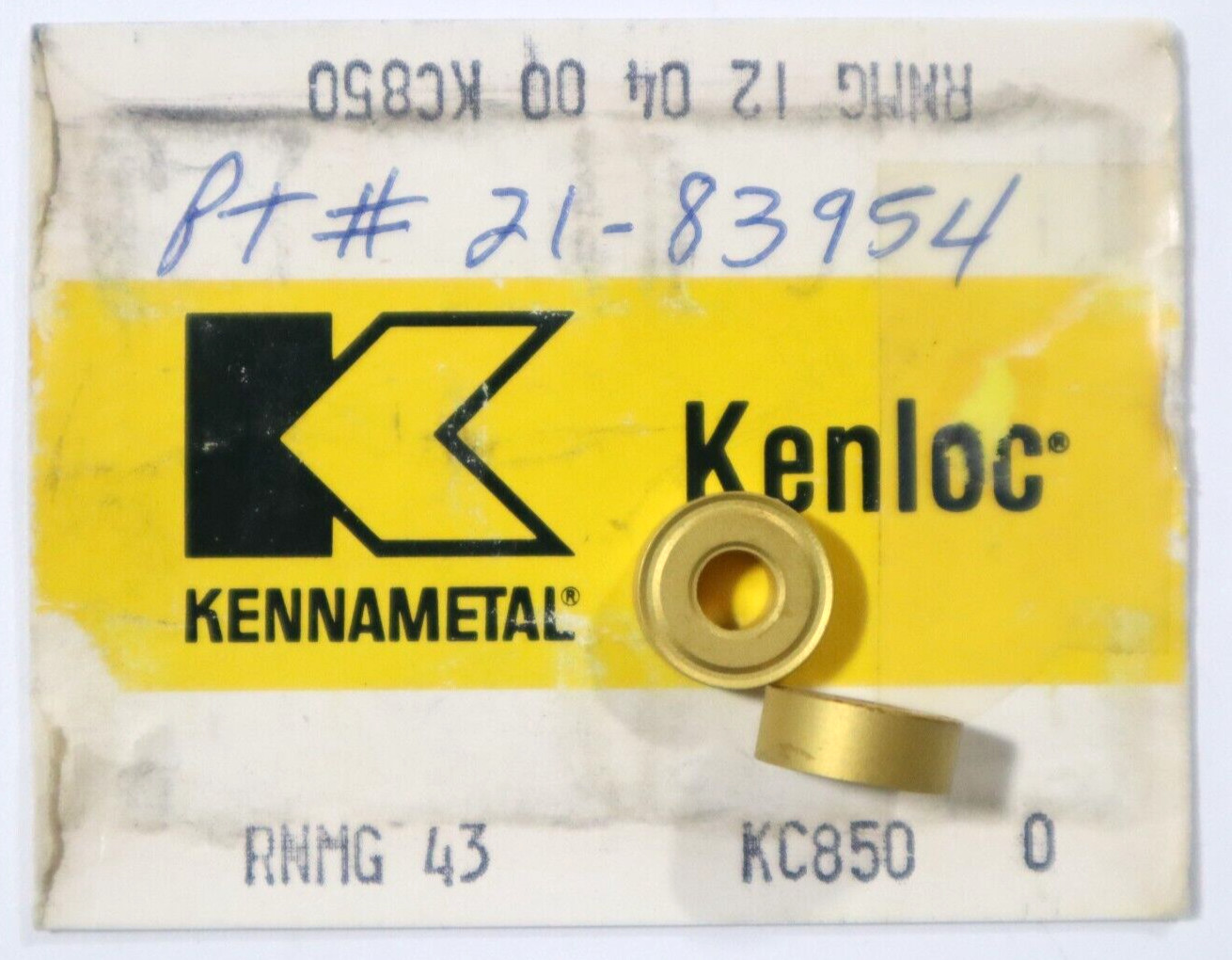 10pcs, KENNAMETAL, RNMG 43 KC850 CARBIDE INSERTS – 1160160