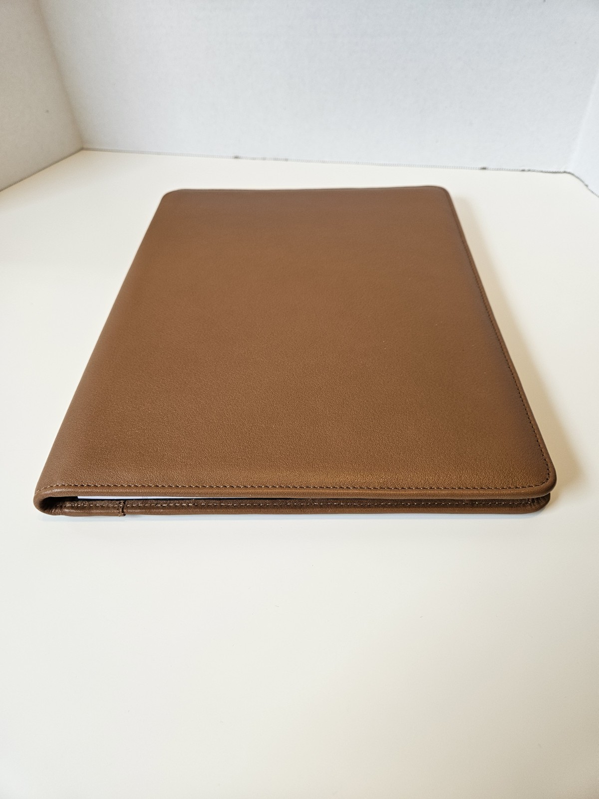 NEW LEATHEROLOGY Cognac Brown Padfolio Full Grain Leather Professional Organizer