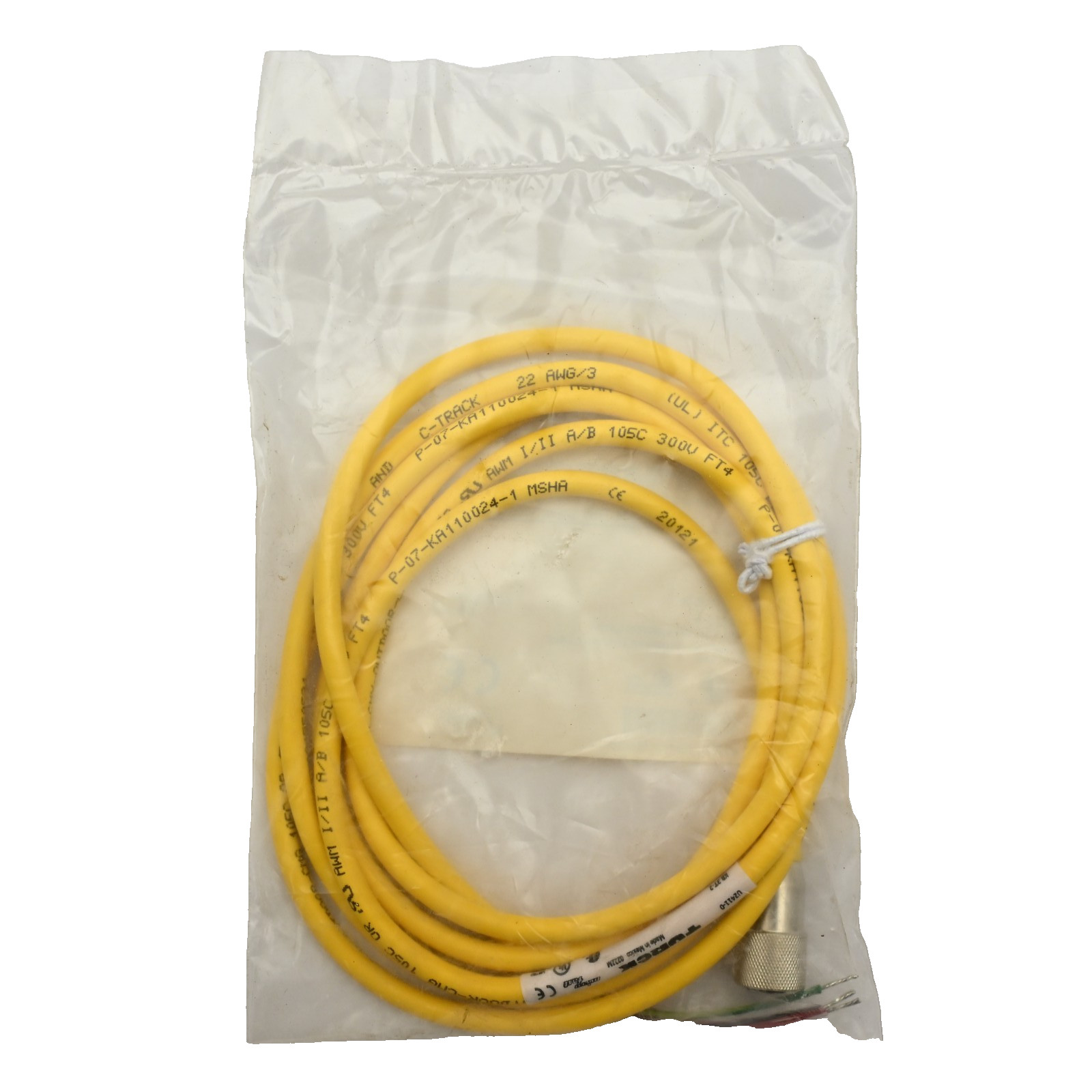 TURCK KB 3T-2 Single Ended Cordset 1/2 Inch Female to Pigtail 2m PVC