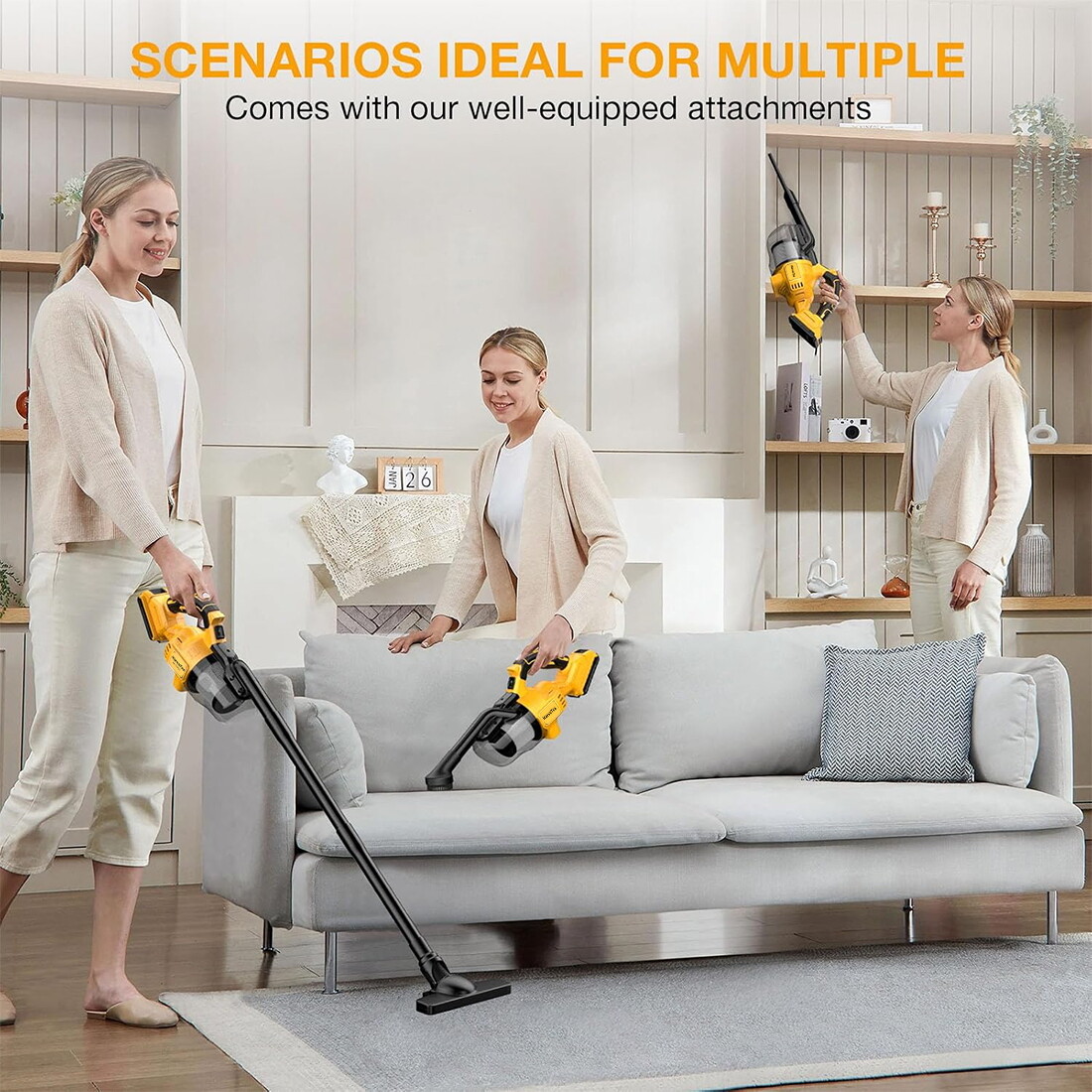 Cordless Vacuum for DeWalt 20V Battery,5 in 1 Handheld Electric Vacuum Cleaner