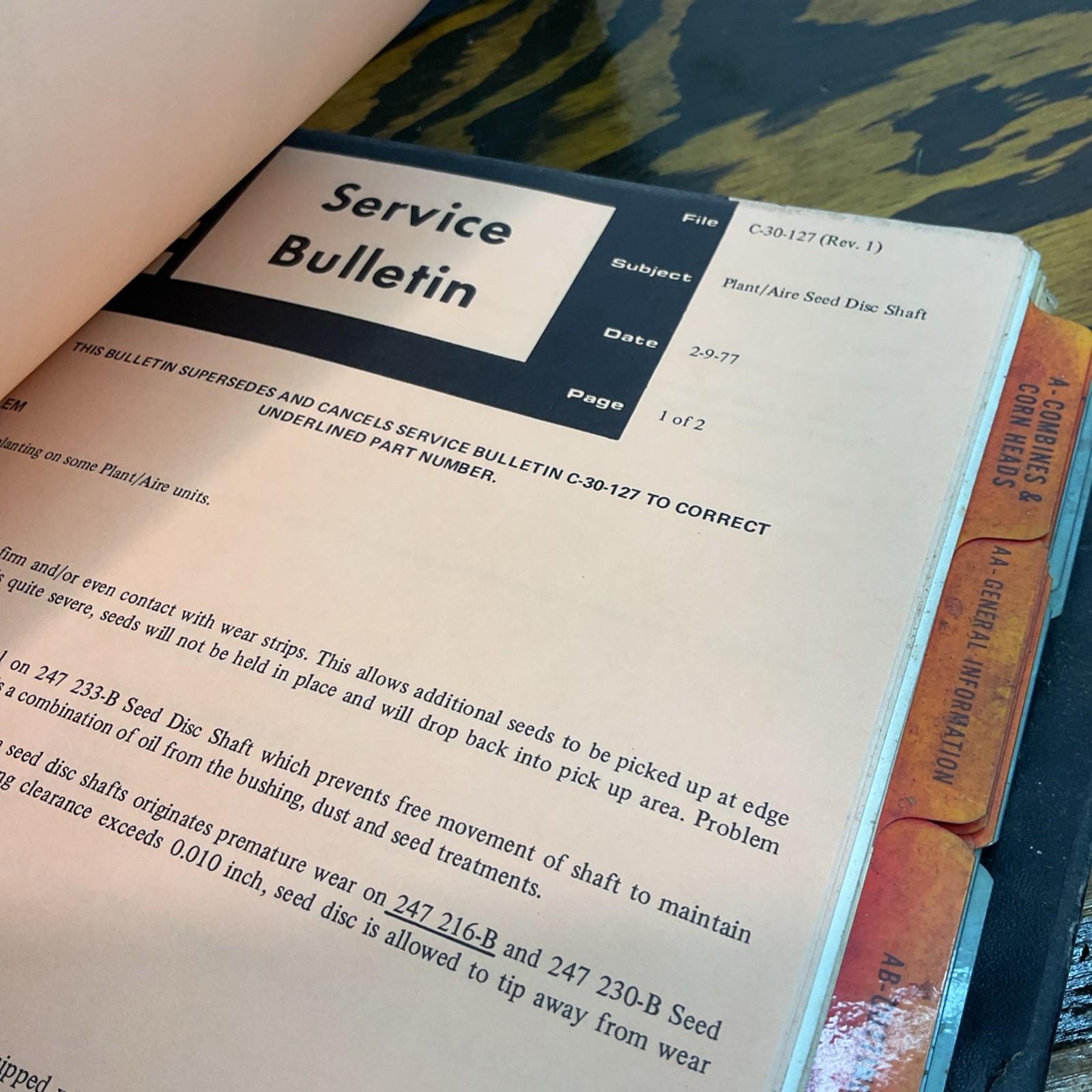 Vintage White Farm Equipment Service Bulletins 1970’s-90s & Power Pointers