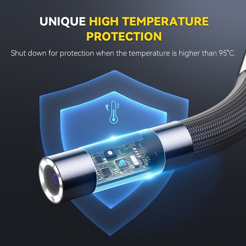 10ft/5ft Ralcam Articulating Borescope Camera 360° Joystick Endoscope Semi Rigid