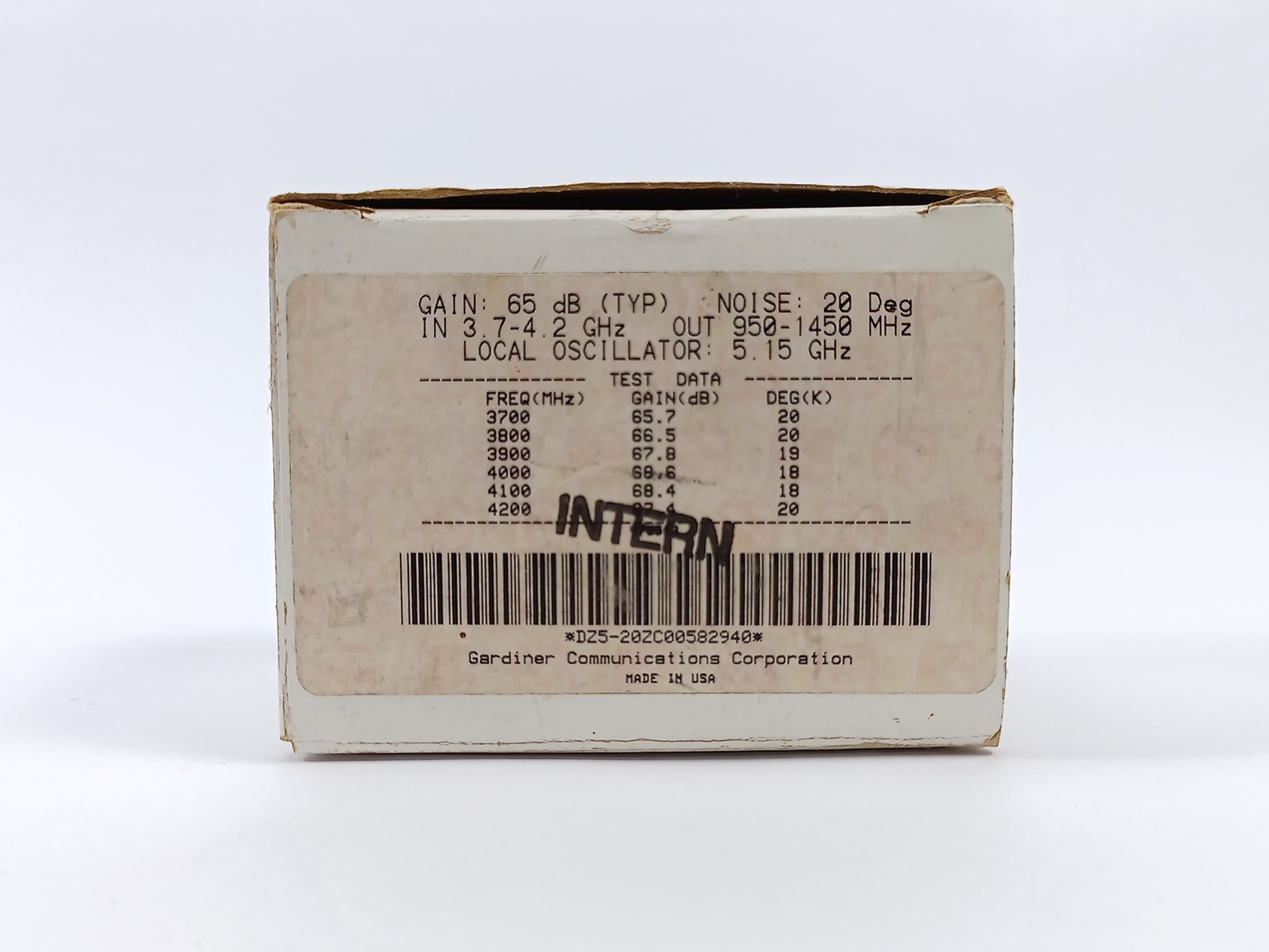 Gardiner 65 dB C-Band Low Noise Block Down Converter