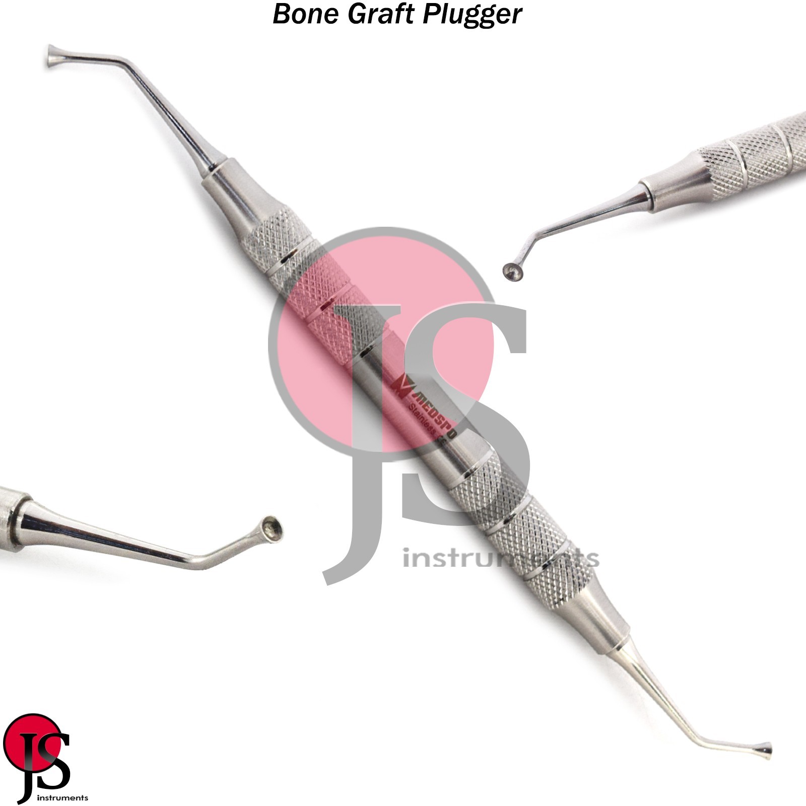 Bone Graft Plugger Packer Spoon Compactor Dental Implant Grafting Instruments