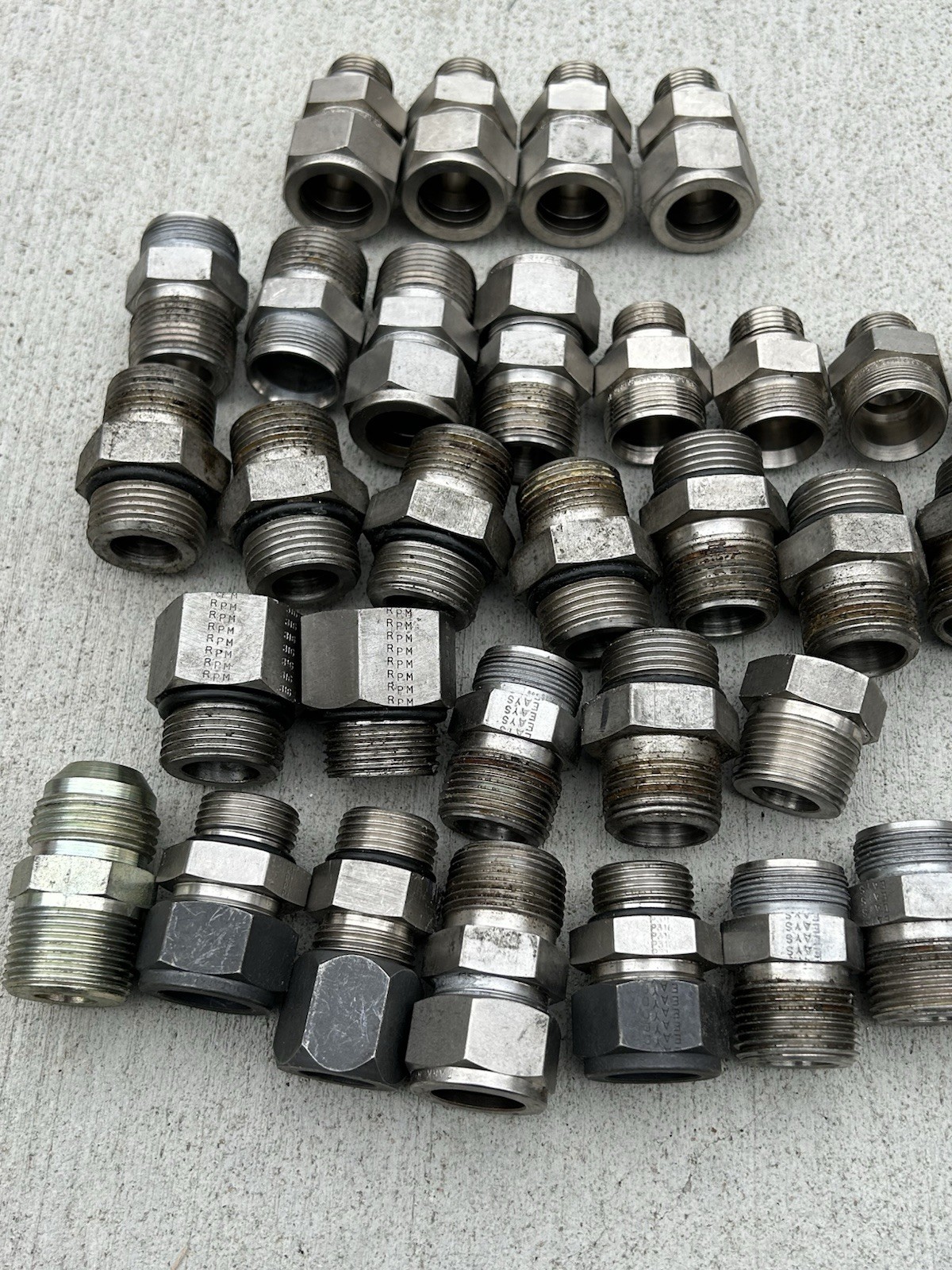 Lot Of 32 Pieces Mixed Style SSP Stainless Steel Fittings Comes As Shown